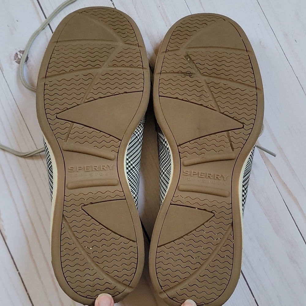 Sperry Tops-sider 7.5 Boat Shoes Taupe Women's Narrow Fit - Picture 3 of 8